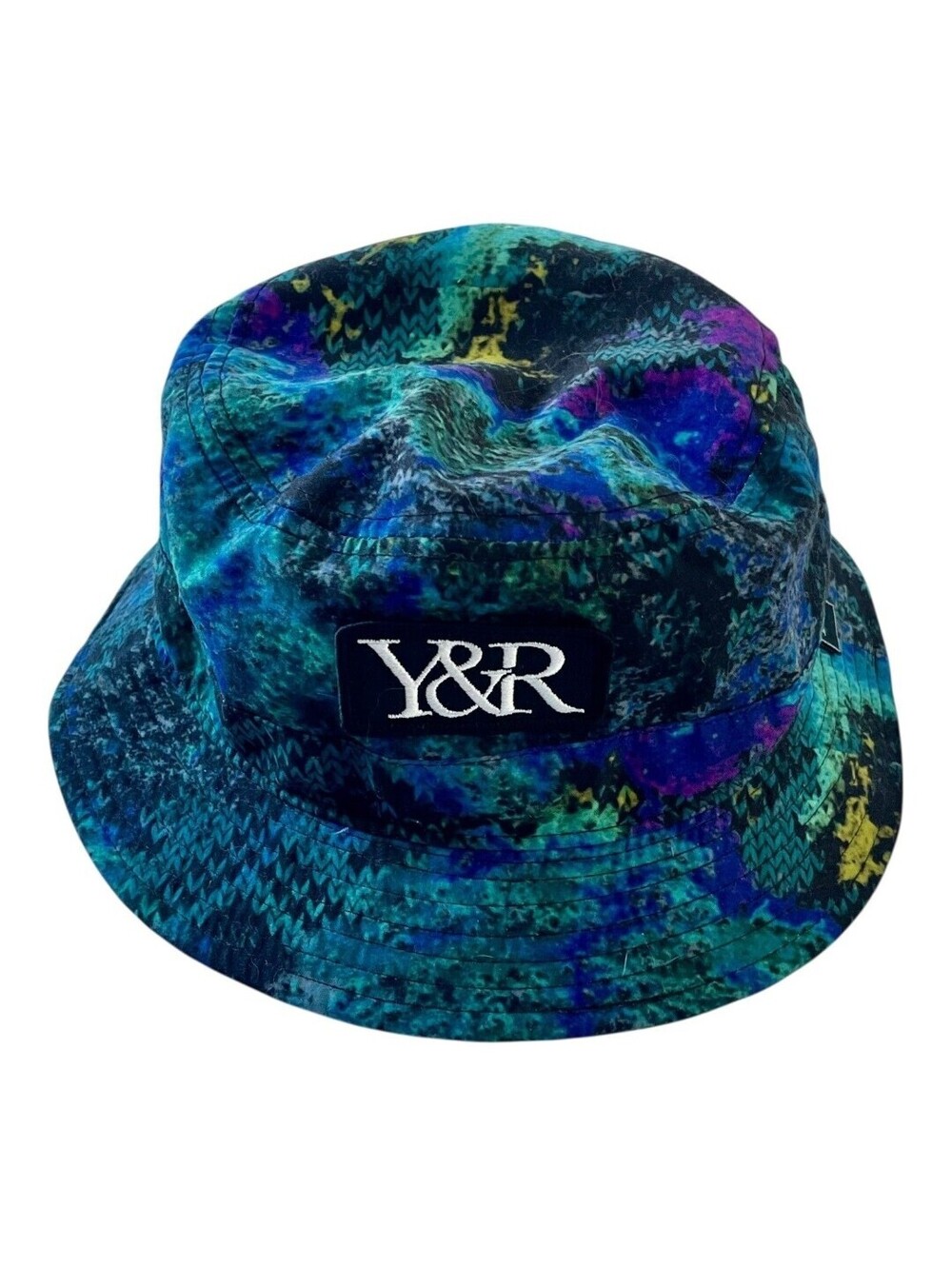 Y&R Bucket Hat Multicolor Tie Dye Embroidered Patch One Size M